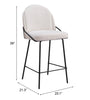 Jambi Counter Stool (Set of 2) Ivory - Cozy Roots Decor