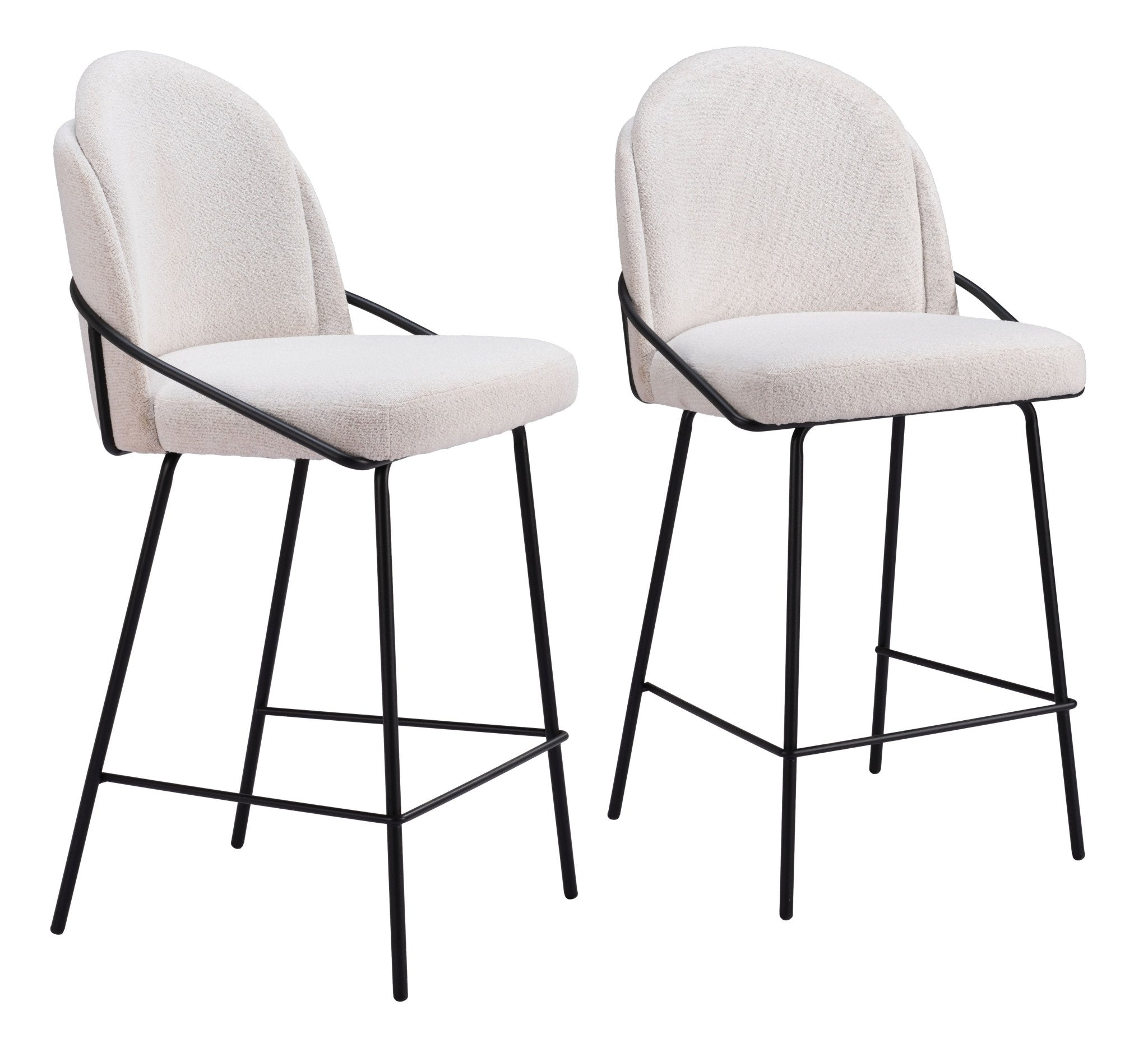 Jambi Counter Stool (Set of 2) Ivory - Cozy Roots Decor