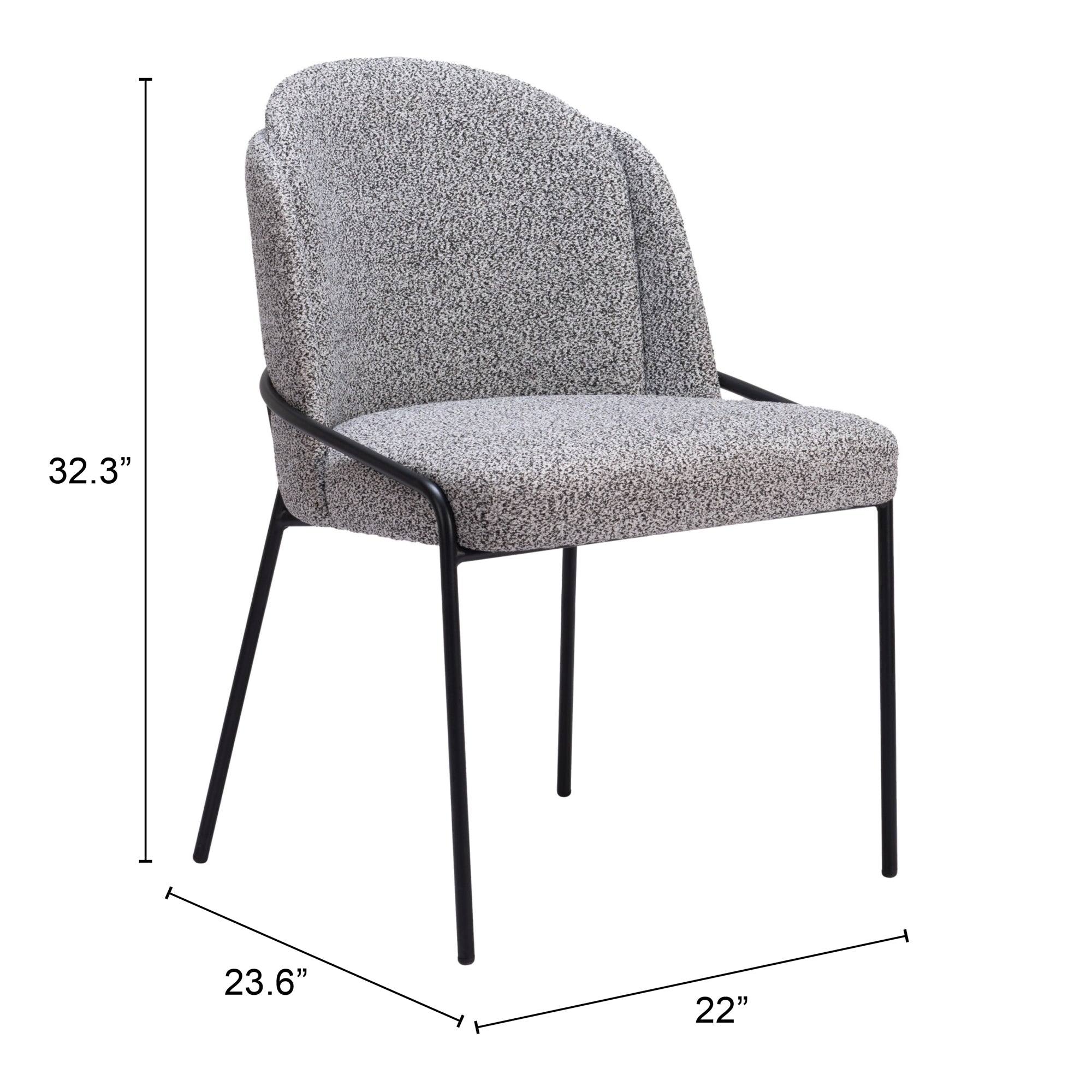 Jambi Dining Chair (Set of 2) Black & White - Cozy Roots Decor