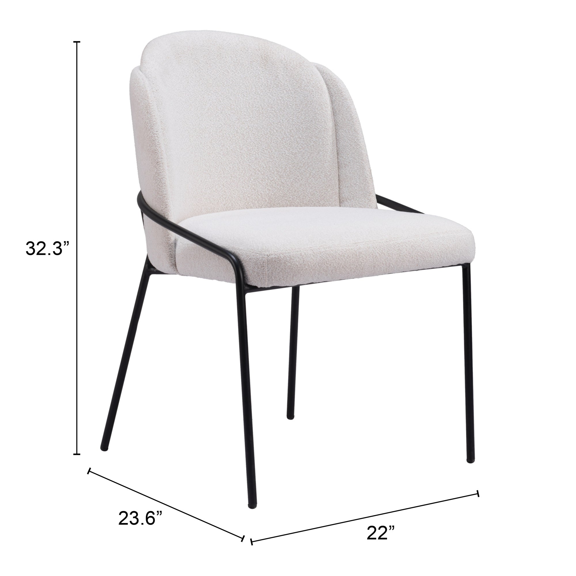 Jambi Dining Chair (Set of 2) Ivory - Cozy Roots Decor