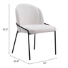 Jambi Dining Chair (Set of 2) Ivory - Cozy Roots Decor
