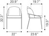 Jambi Dining Chair (Set of 2) Ivory - Cozy Roots Decor