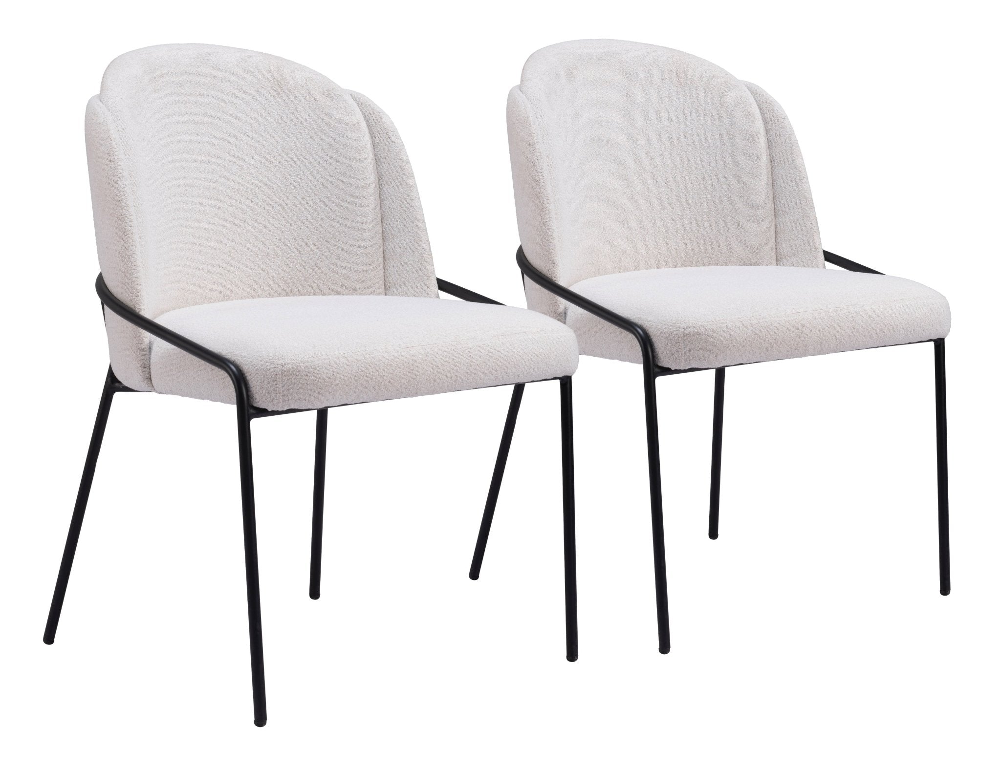 Jambi Dining Chair (Set of 2) Ivory - Cozy Roots Decor
