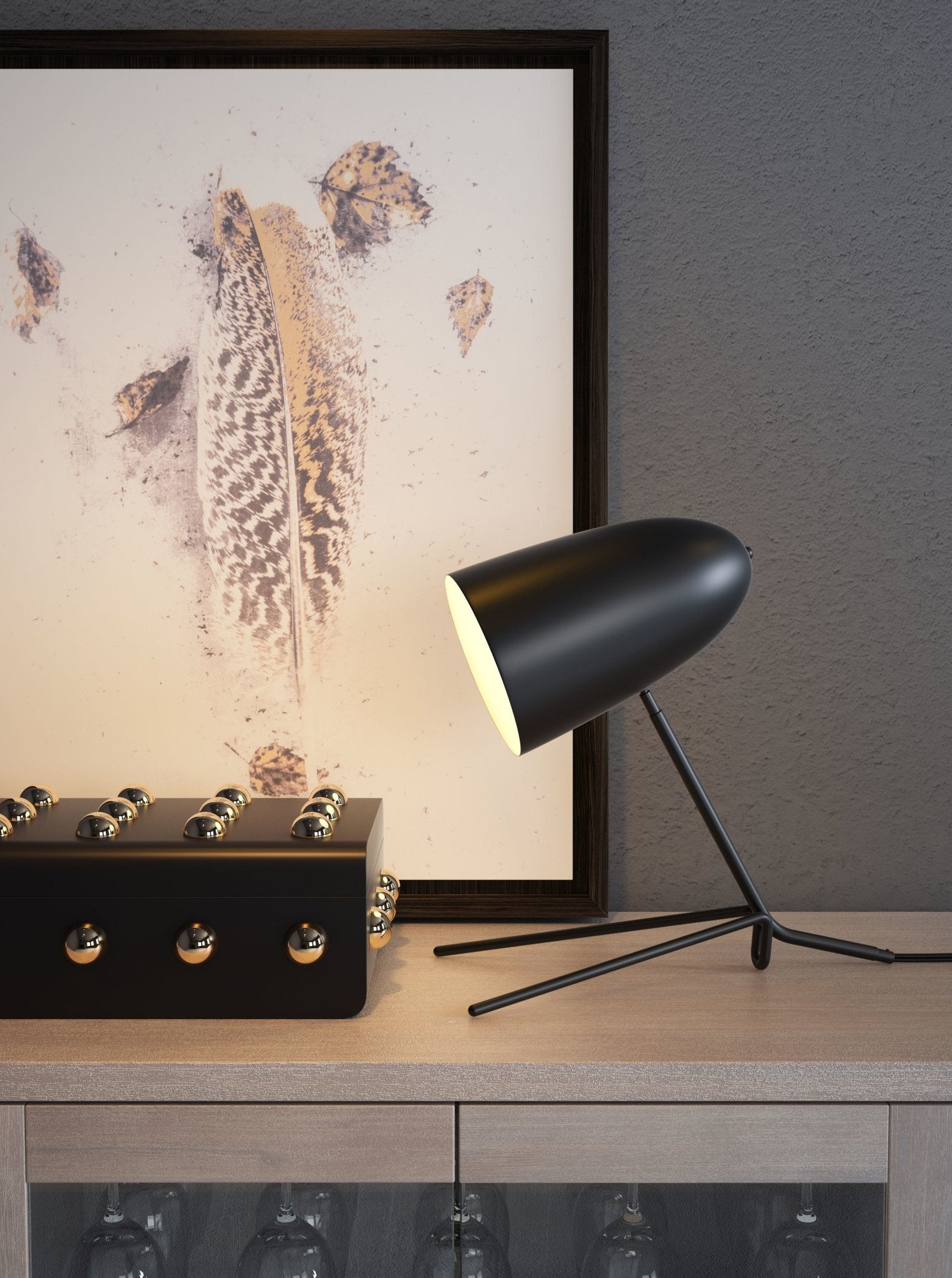 Jamison Table Lamp Black - Cozy Roots Decor