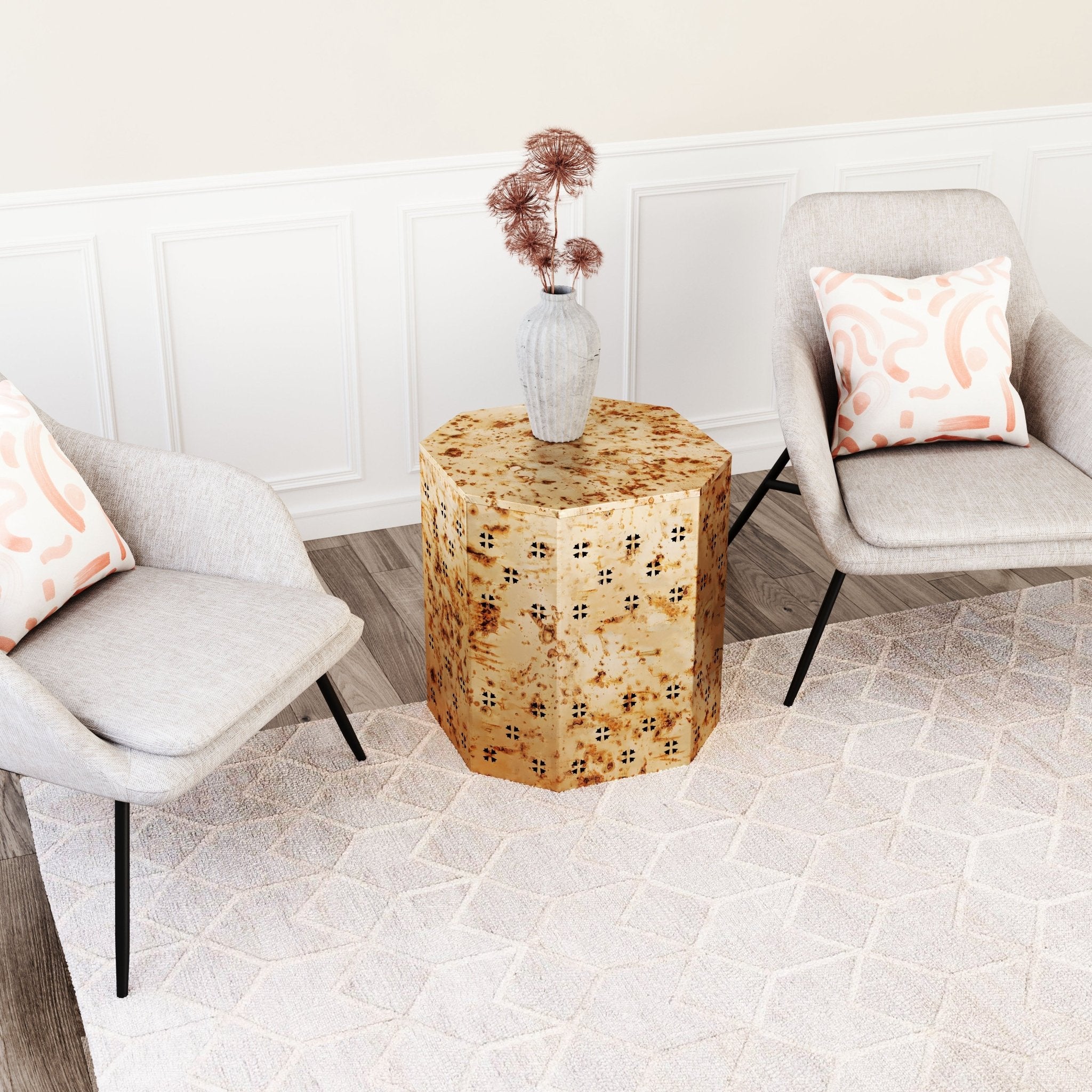 Jane Side Table Antique Copper - Cozy Roots Decor