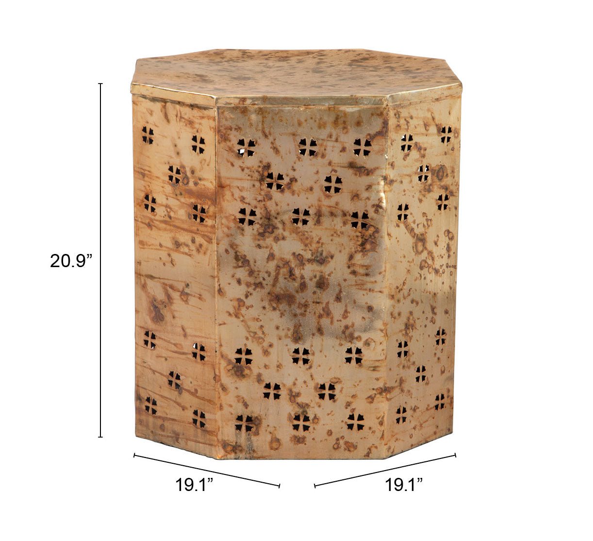 Jane Side Table Antique Copper - Cozy Roots Decor