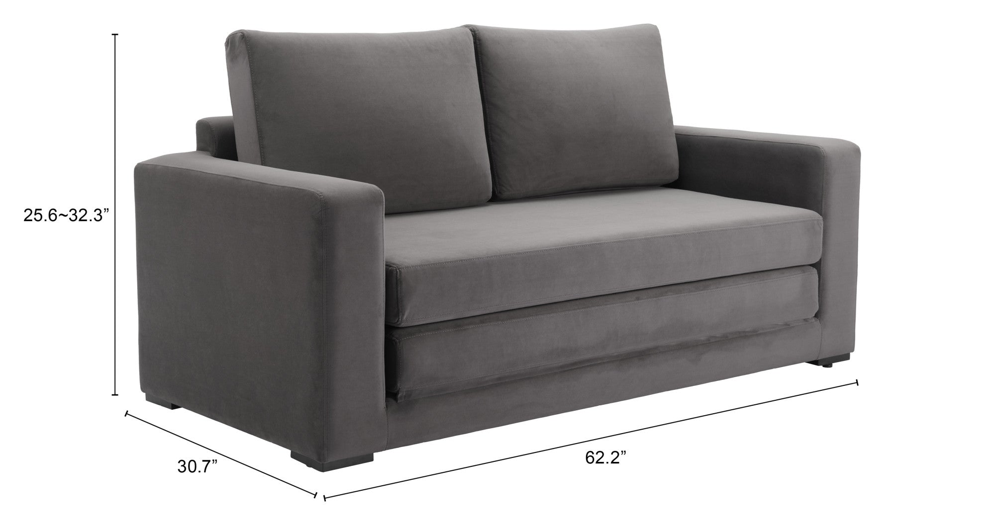 Jide Sleeper Sofa Gray - Cozy Roots Decor
