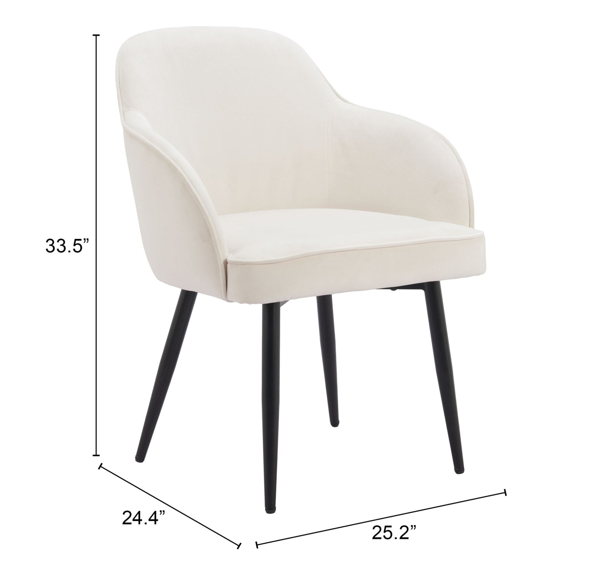 Jolie Dining Chair (Set of 2) Ivory - Cozy Roots Decor