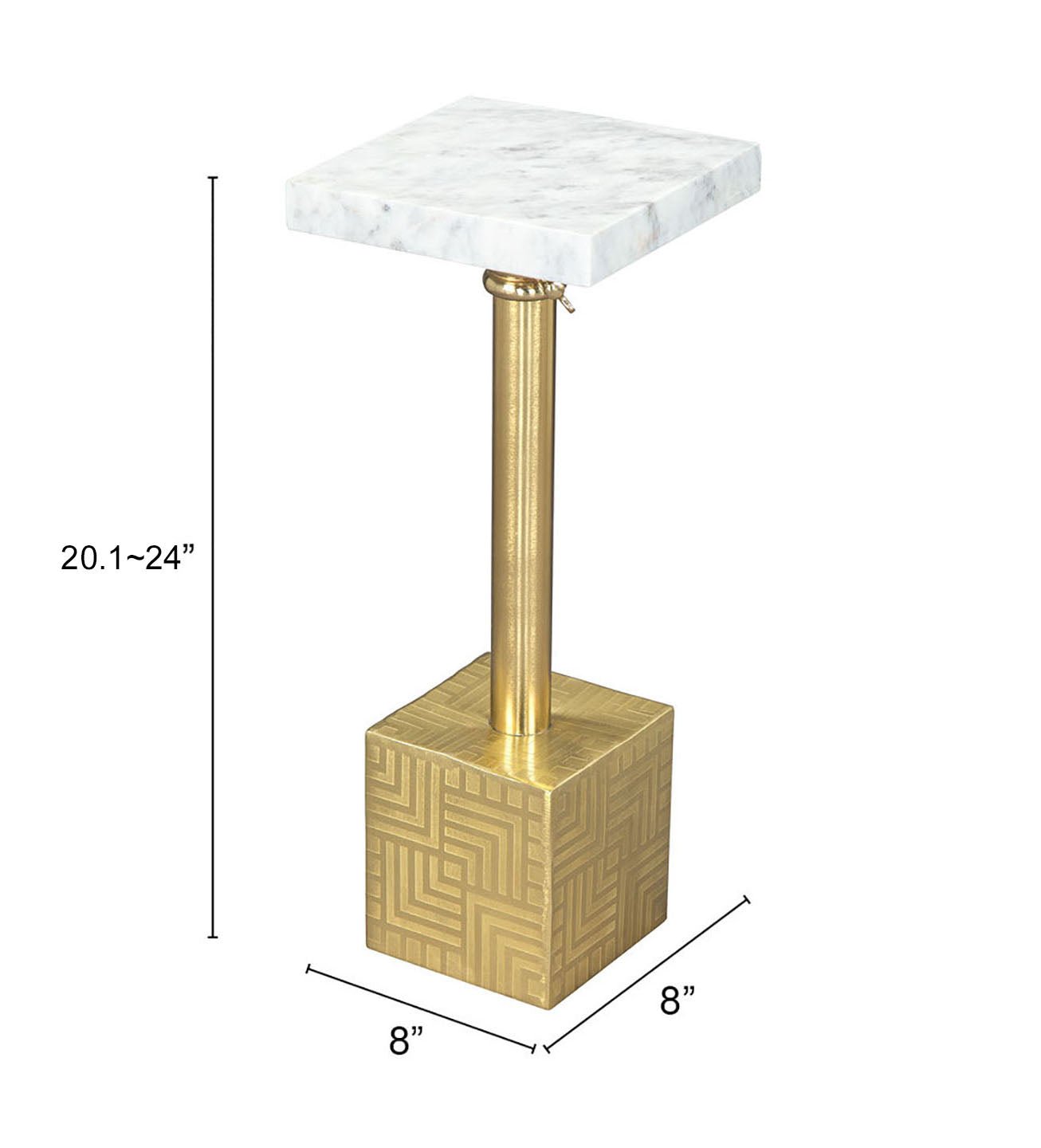 Josef Side Table White & Gold - Cozy Roots Decor