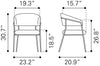 Josephine Dining Chair (Set of 2) Cream - Cozy Roots Decor