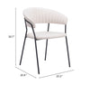 Josephine Dining Chair (Set of 2) Cream - Cozy Roots Decor