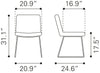 Joy Dining Chair (Set of 2) White - Cozy Roots Decor