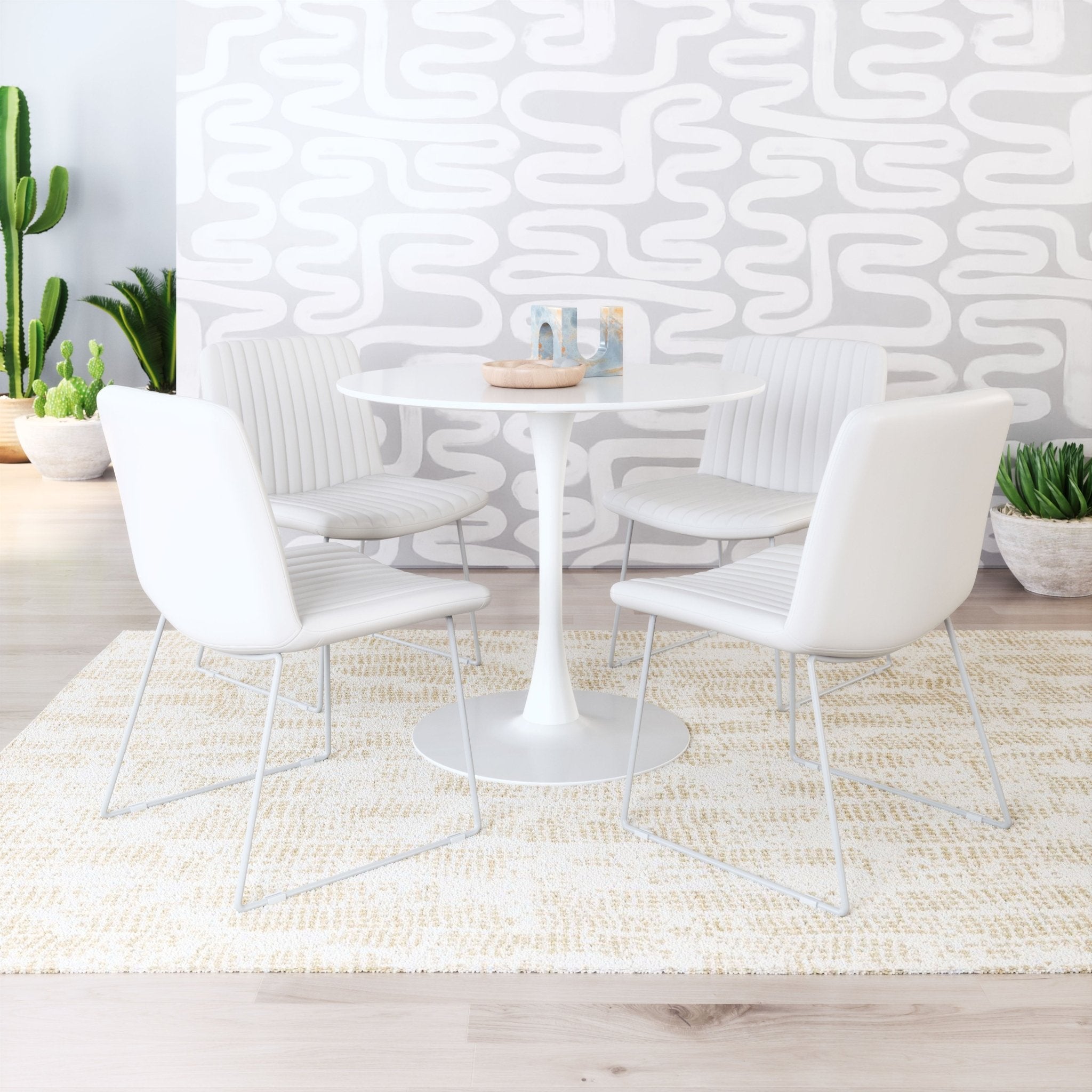 Joy Dining Chair (Set of 2) White - Cozy Roots Decor