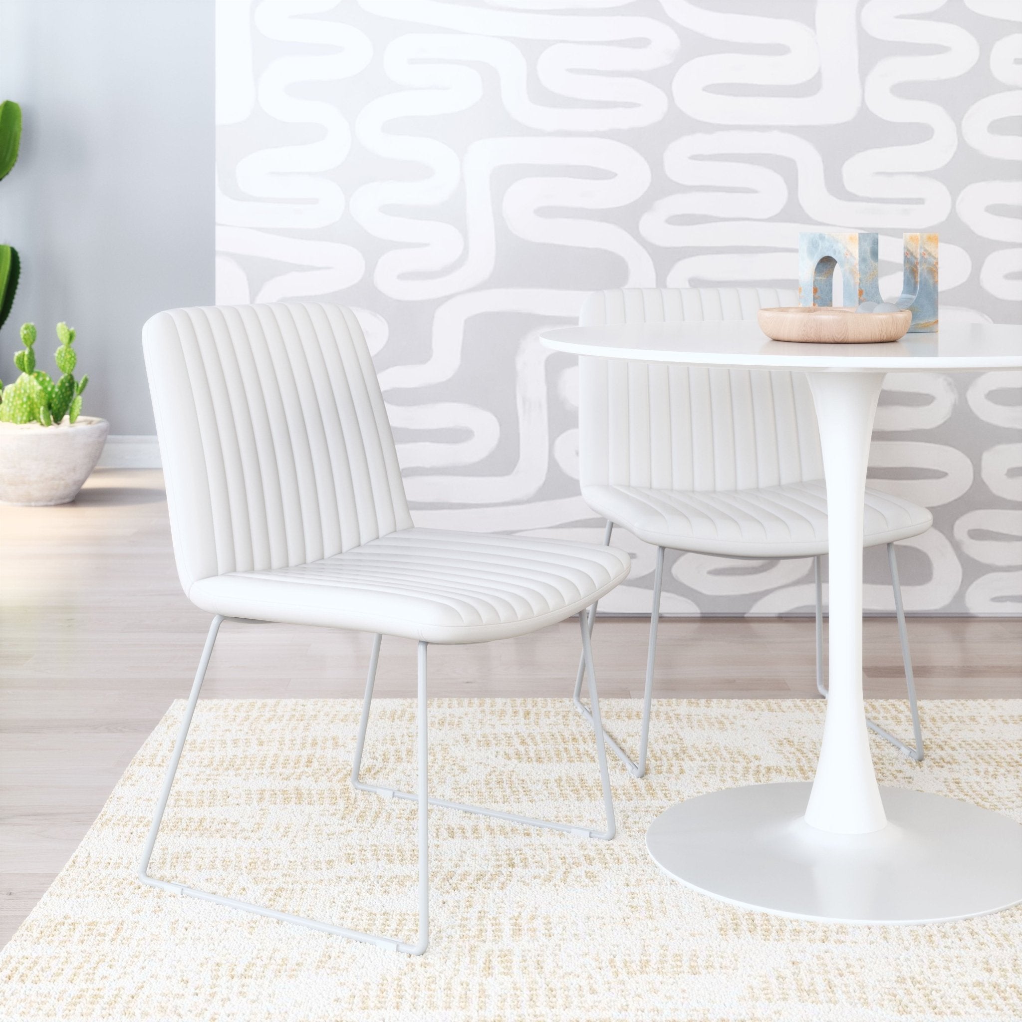 Joy Dining Chair (Set of 2) White - Cozy Roots Decor
