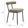 Kede Dining Chair (Set of 2) Green Tweed - Cozy Roots Decor