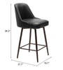 Keppel Swivel Counter Stool Black & Bronze - Cozy Roots Decor