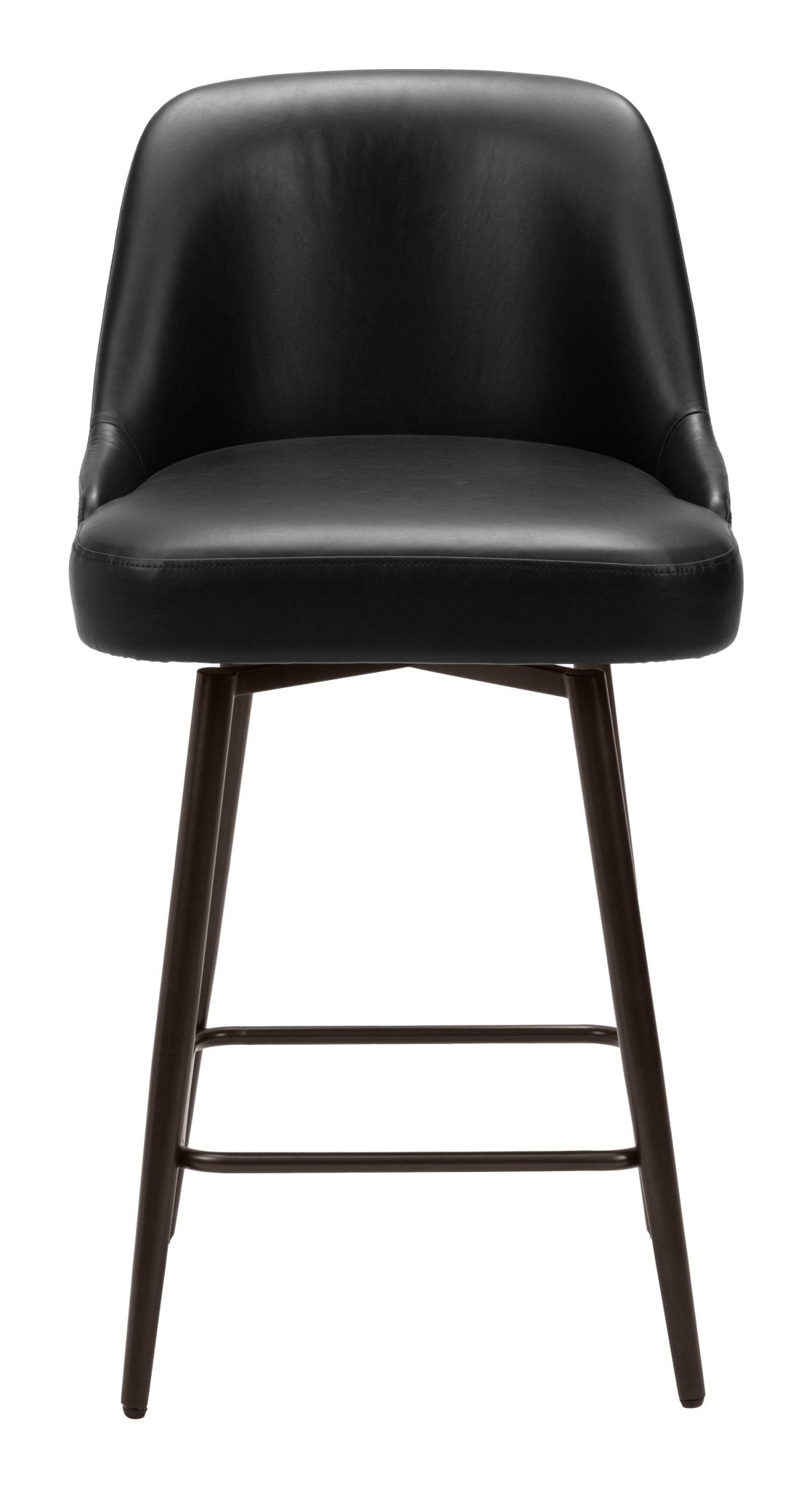 Keppel Swivel Counter Stool Black & Bronze - Cozy Roots Decor
