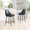 Keppel Swivel Counter Stool Black & Bronze - Cozy Roots Decor