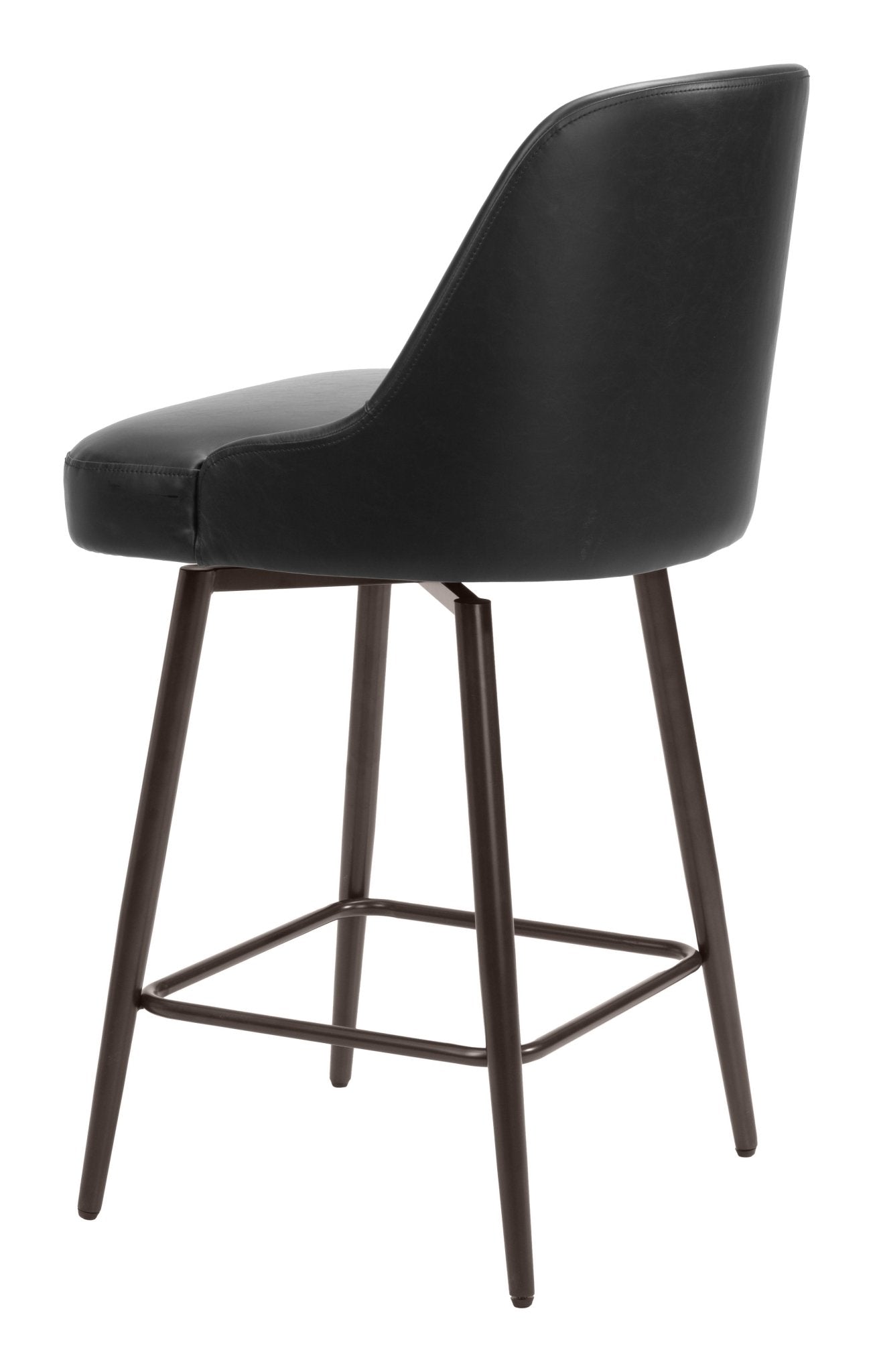 Keppel Swivel Counter Stool Black & Bronze - Cozy Roots Decor