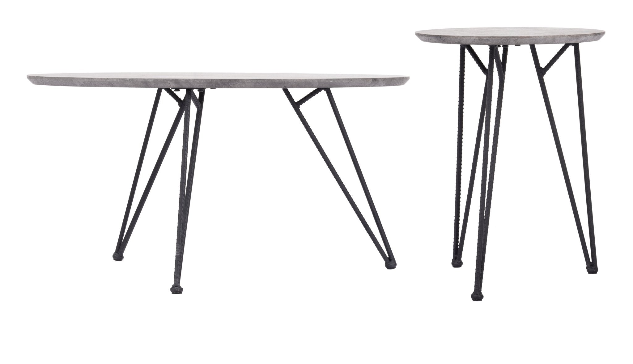 Kerris Coffee Table Set (2 - Piece) Gray & Black - Cozy Roots Decor