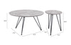 Kerris Coffee Table Set (2 - Piece) Gray & Black - Cozy Roots Decor