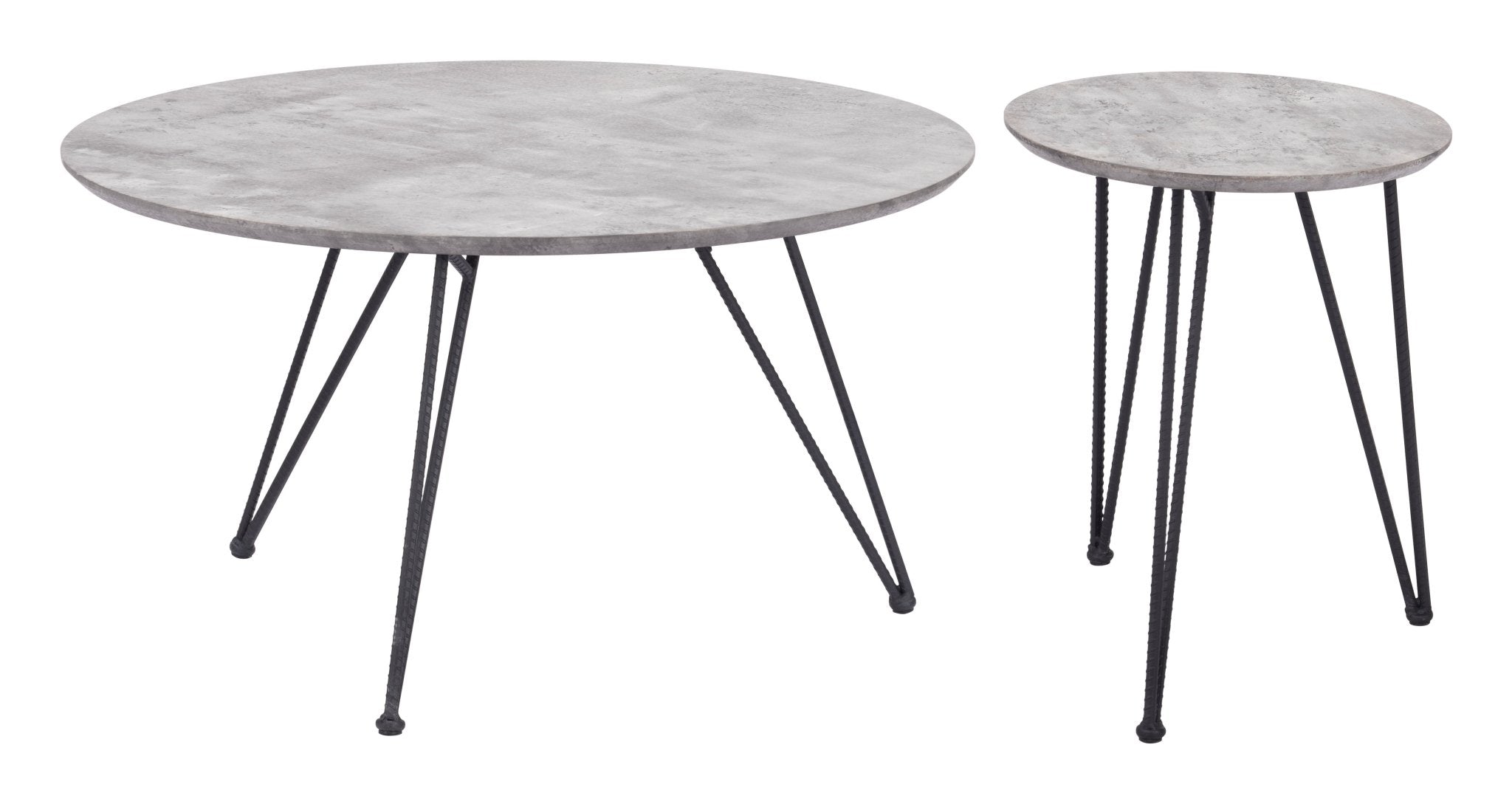 Kerris Coffee Table Set (2 - Piece) Gray & Black - Cozy Roots Decor