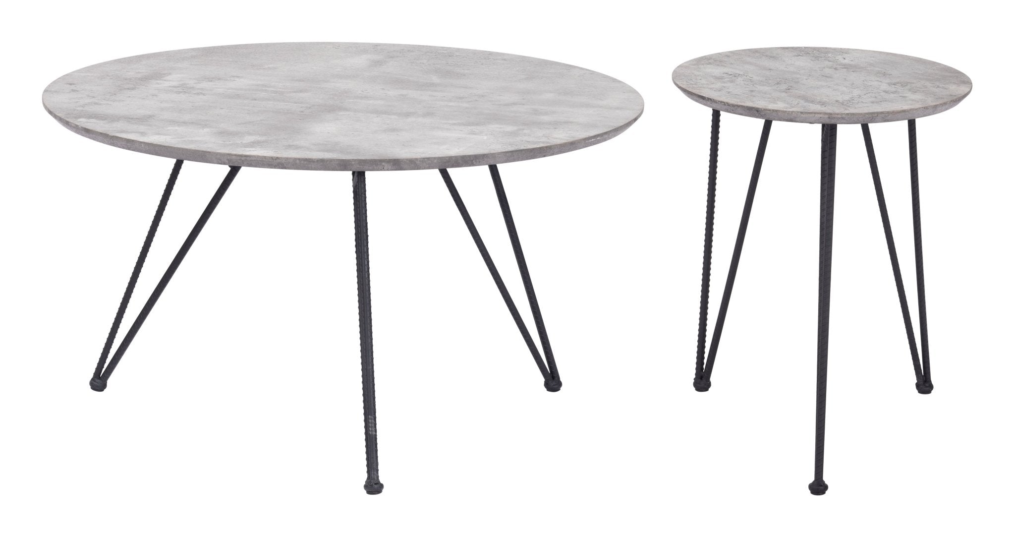 Kerris Coffee Table Set (2 - Piece) Gray & Black - Cozy Roots Decor