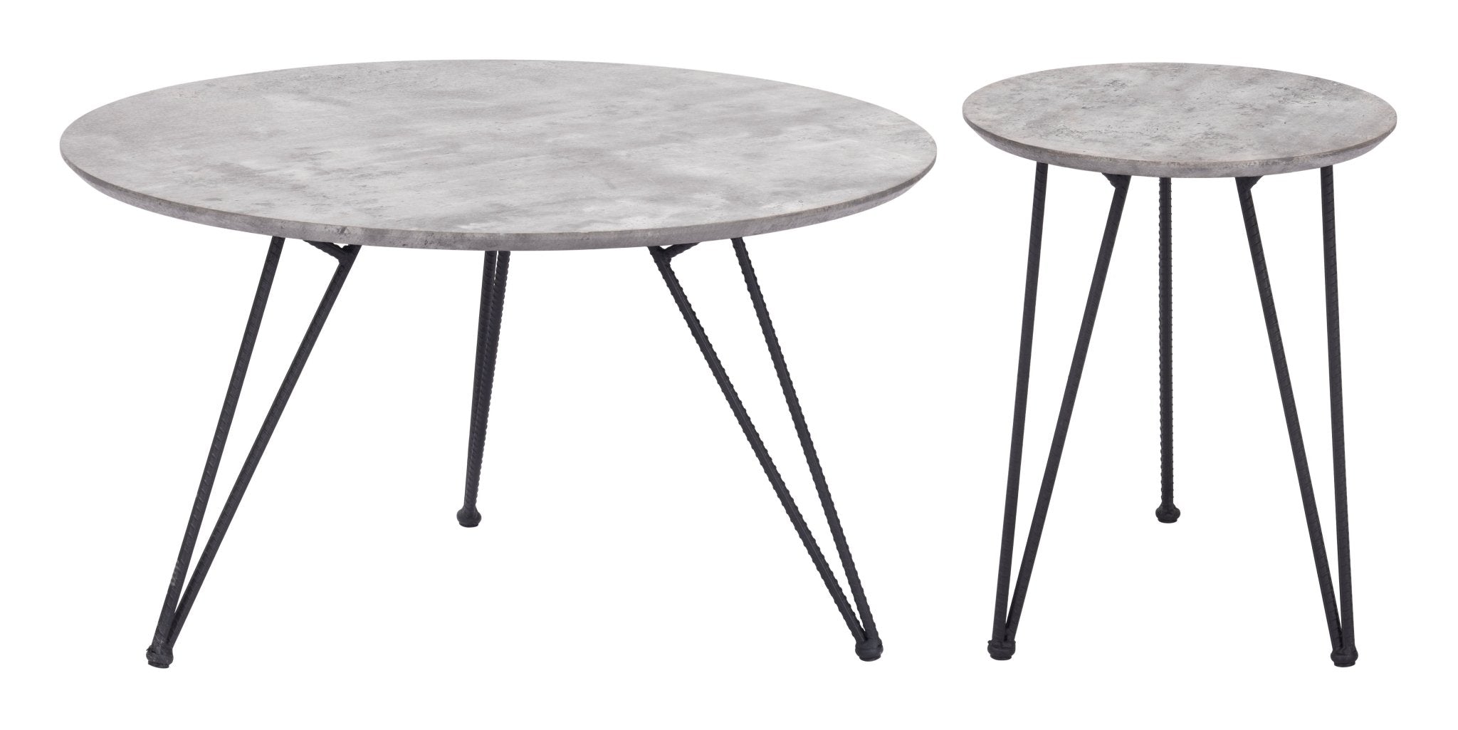 Kerris Coffee Table Set (2 - Piece) Gray & Black - Cozy Roots Decor