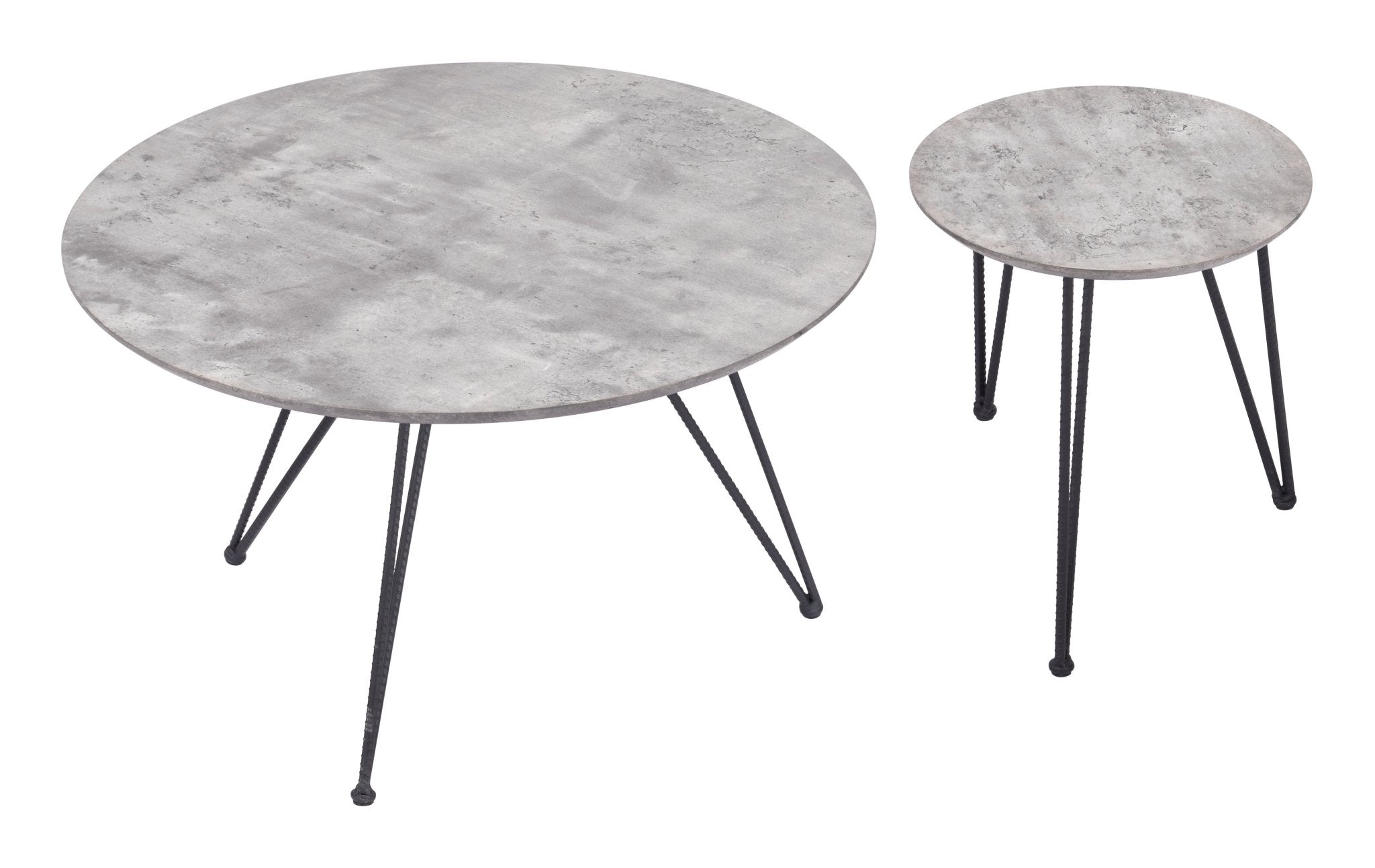Kerris Coffee Table Set (2 - Piece) Gray & Black - Cozy Roots Decor
