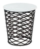 King Side Table White & Antique Bronze - Cozy Roots Decor