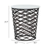 King Side Table White & Antique Bronze - Cozy Roots Decor