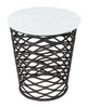 King Side Table White & Antique Bronze - Cozy Roots Decor