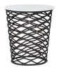 King Side Table White & Antique Bronze - Cozy Roots Decor
