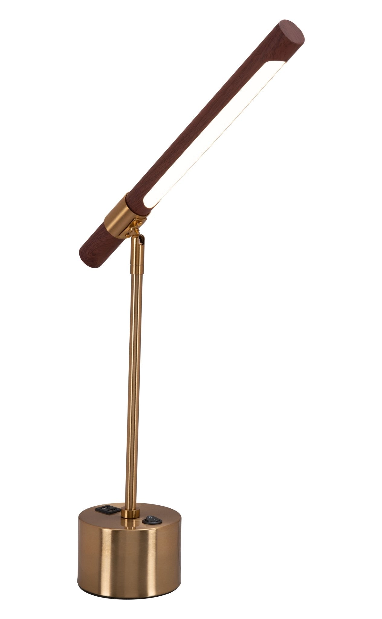 Kippy Table Lamp Brown & Brass - Cozy Roots Decor