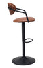 Kirby Barstool Vintage Brown & Black - Cozy Roots Decor
