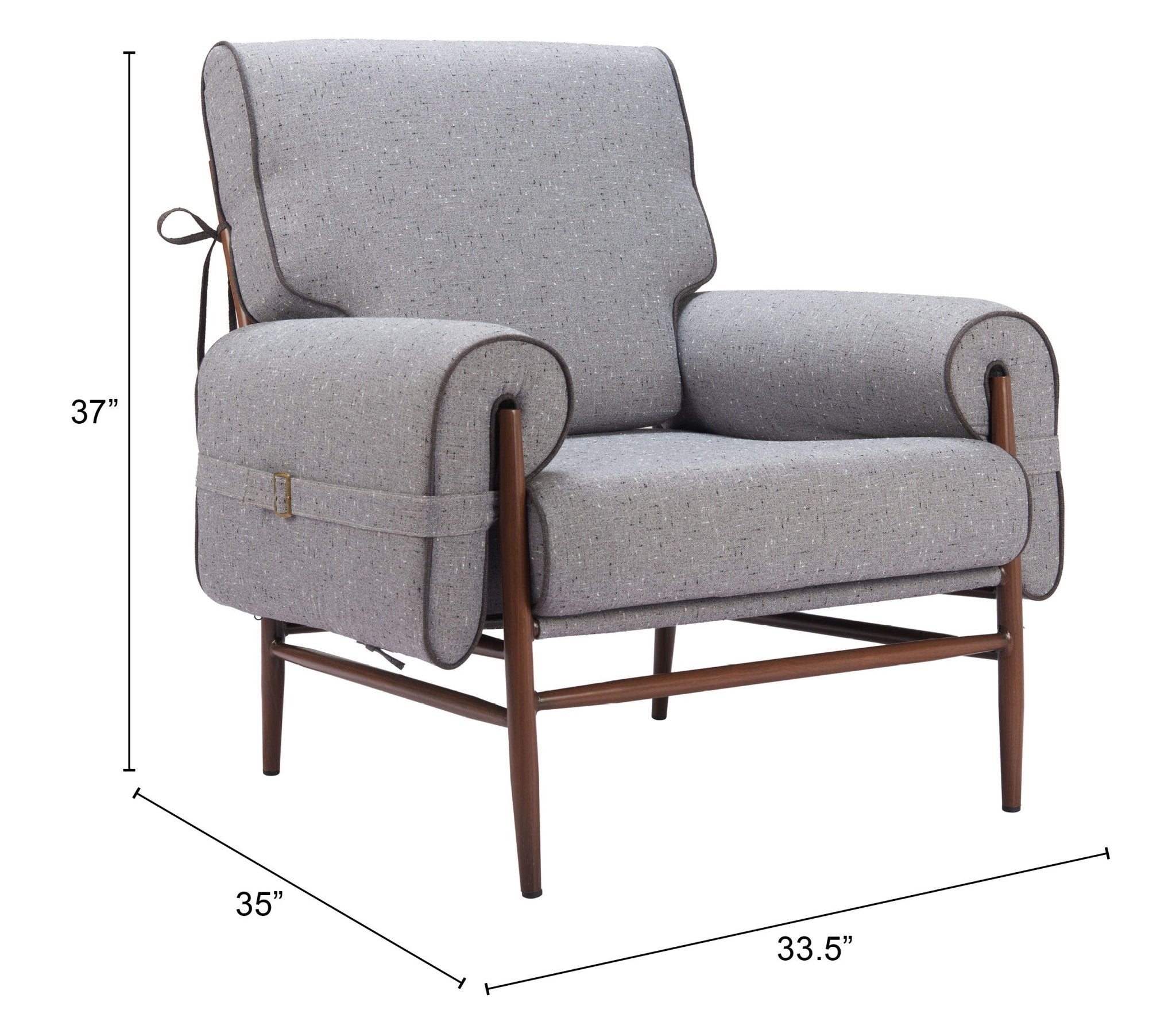 Klem Accent Chair Gray - Cozy Roots Decor