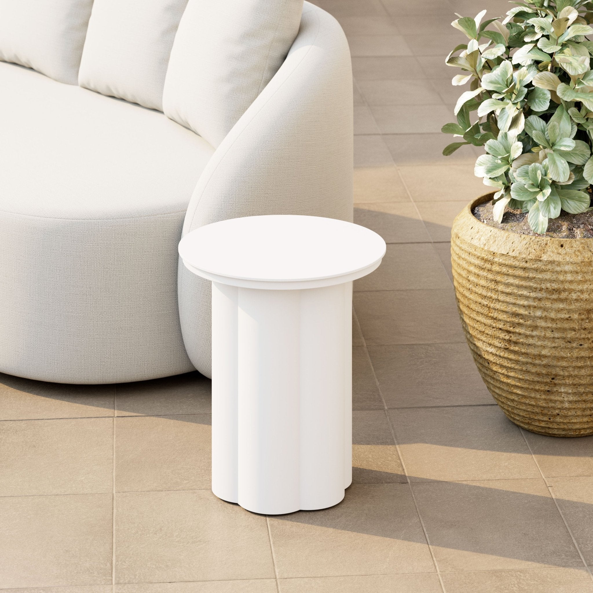 Kogur Side Table White - Cozy Roots Decor
