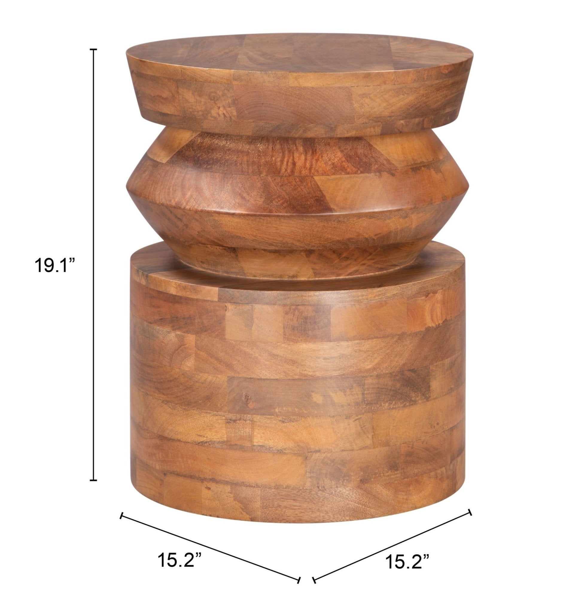 Kollam Side Table Brown - Cozy Roots Decor