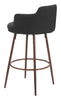Kono Swivel Barstool (Set of 2) Black & Walnut - Cozy Roots Decor