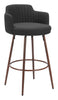 Kono Swivel Barstool (Set of 2) Black & Walnut - Cozy Roots Decor