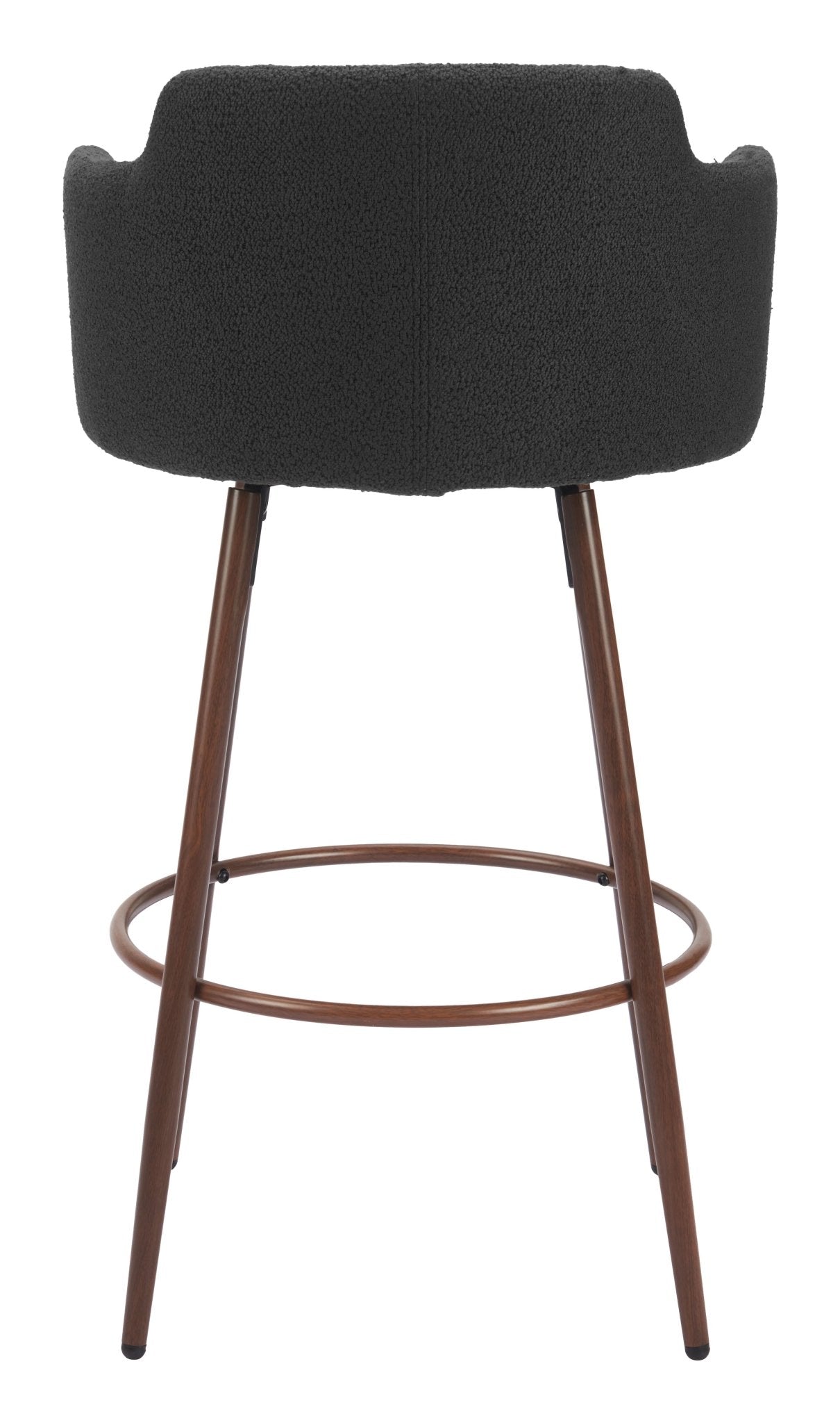 Kono Swivel Barstool (Set of 2) Black & Walnut - Cozy Roots Decor