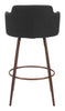Kono Swivel Barstool (Set of 2) Black & Walnut - Cozy Roots Decor