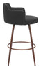 Kono Swivel Barstool (Set of 2) Black & Walnut - Cozy Roots Decor