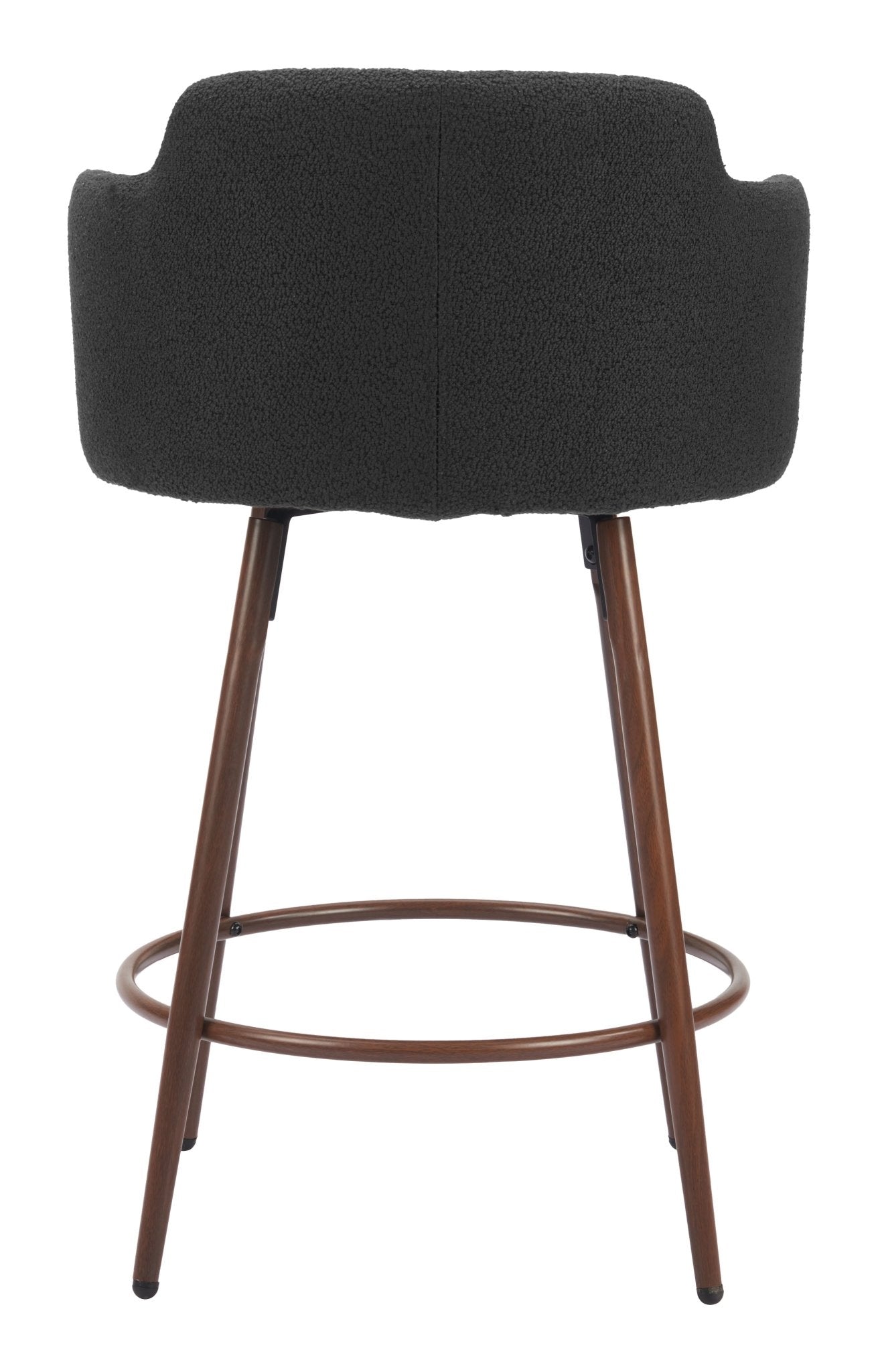 Kono Swivel Counter Stool (Set of 2) Black & Walnut - Cozy Roots Decor