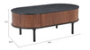 Koriana Coffee Table Black & Walnut - Cozy Roots Decor