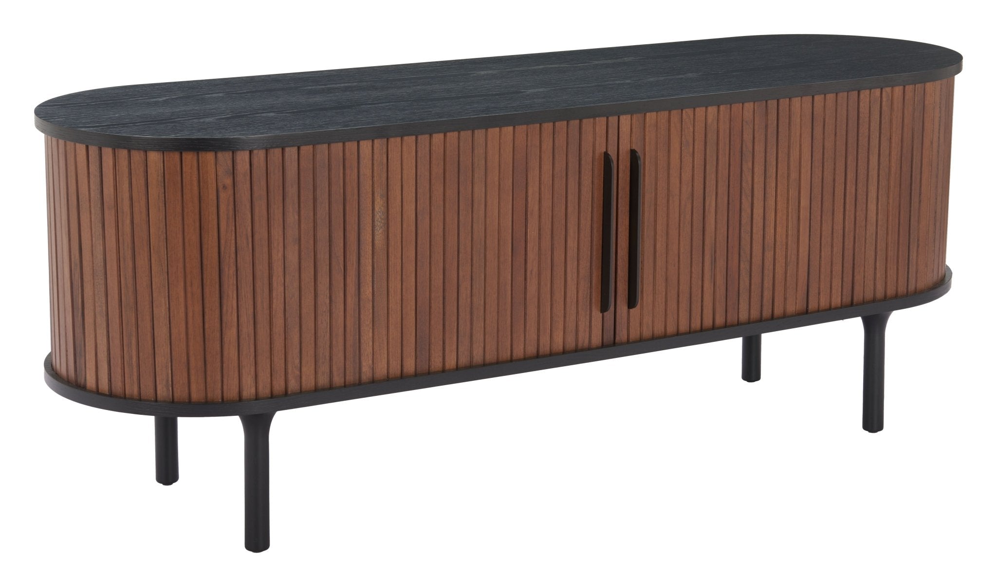 Koriana Entertainment Stand Black & Walnut - Cozy Roots Decor