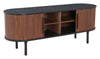 Koriana Entertainment Stand Black & Walnut - Cozy Roots Decor