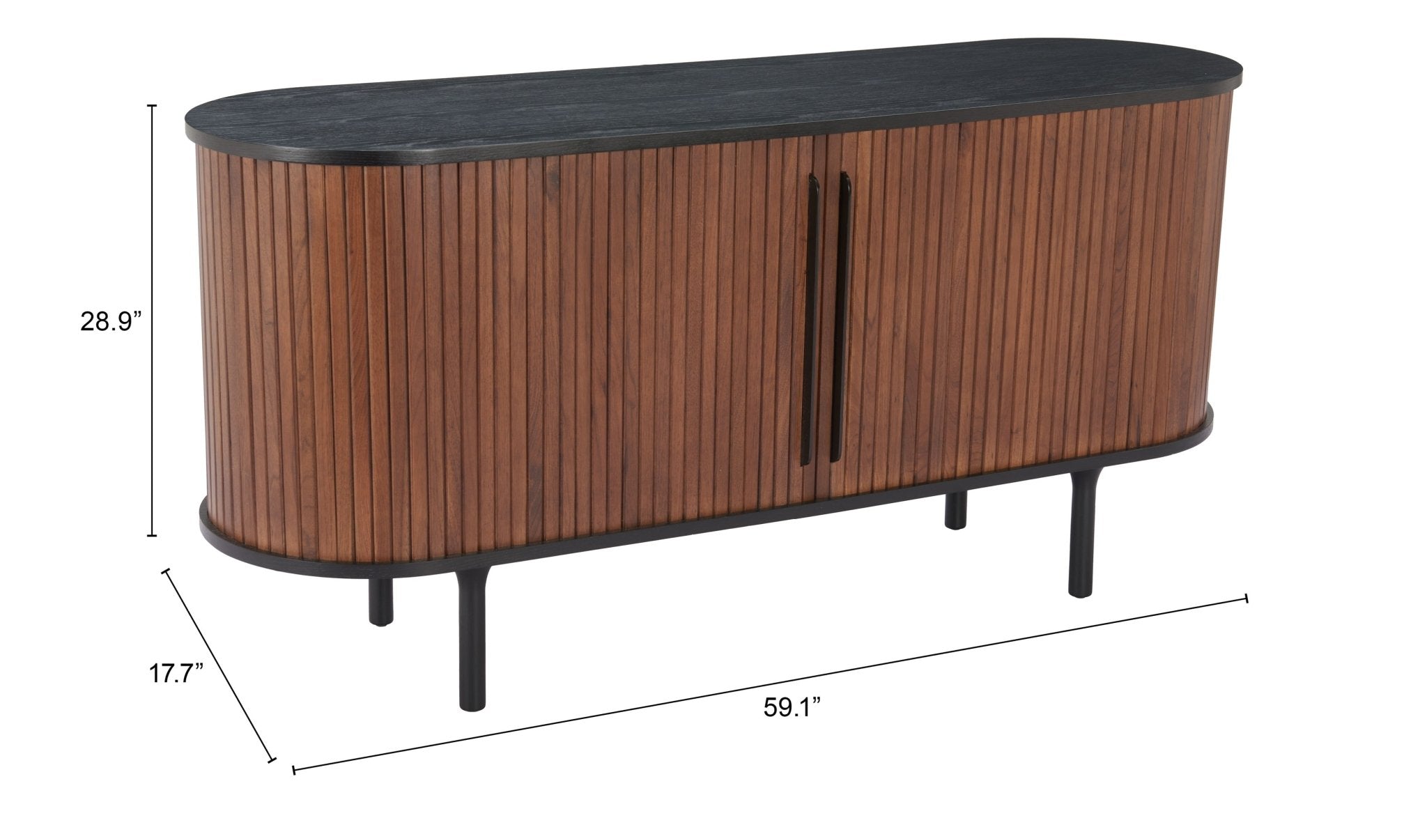 Koriana Sideboard Black & Walnut - Cozy Roots Decor