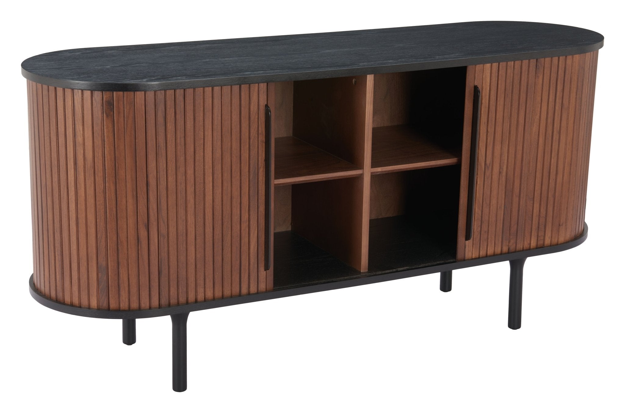 Koriana Sideboard Black & Walnut - Cozy Roots Decor