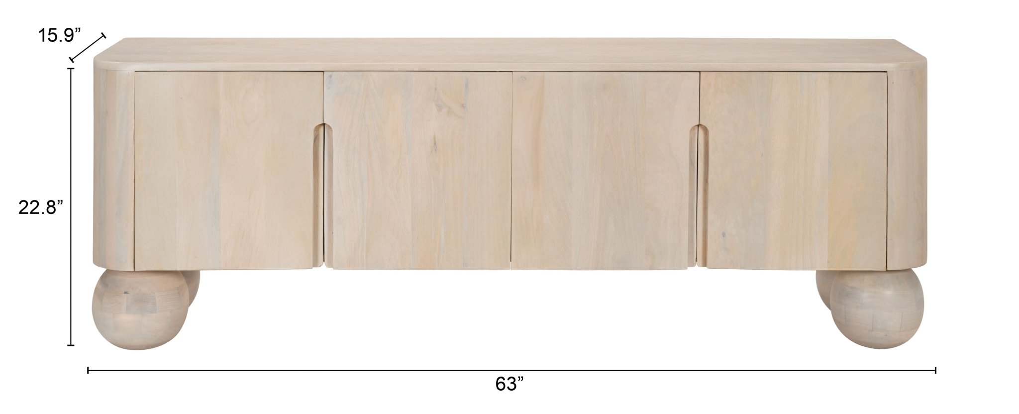 Kuti Entertainment Stand Natural - Cozy Roots Decor